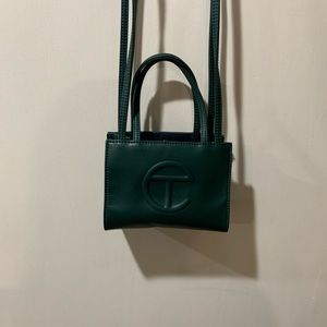Telfar small dark olive bag